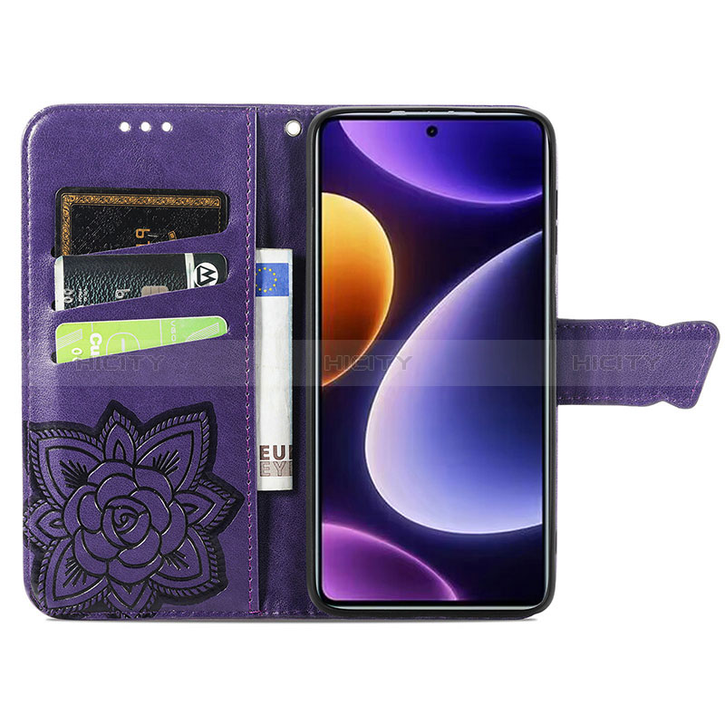 Funda de Cuero Cartera con Soporte Mariposa Carcasa para Xiaomi Redmi Note 12 Turbo 5G