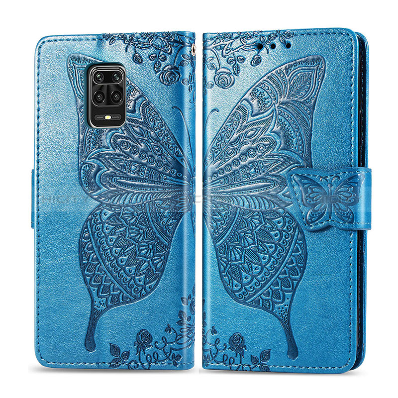 Funda de Cuero Cartera con Soporte Mariposa Carcasa para Xiaomi Redmi Note 9 Pro Max