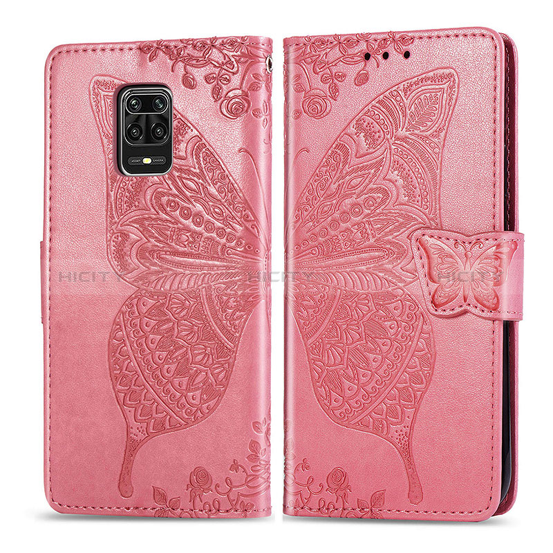 Funda de Cuero Cartera con Soporte Mariposa Carcasa para Xiaomi Redmi Note 9 Pro Max