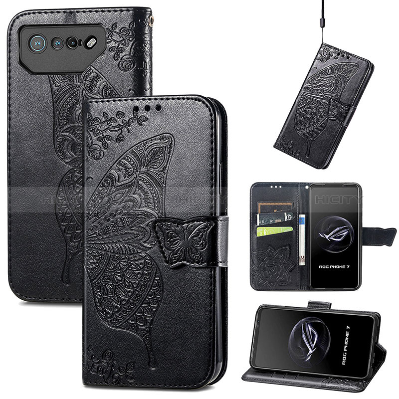 Funda de Cuero Cartera con Soporte Mariposa Carcasa S01D para Asus ROG Phone 7 Pro