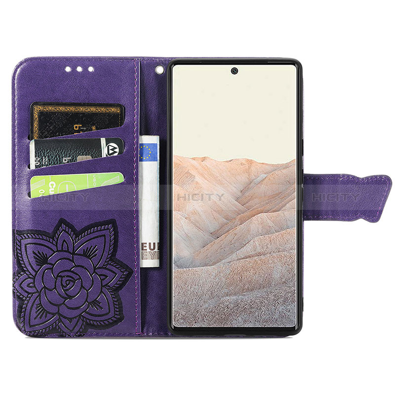 Funda de Cuero Cartera con Soporte Mariposa Carcasa S01D para Google Pixel 6 5G