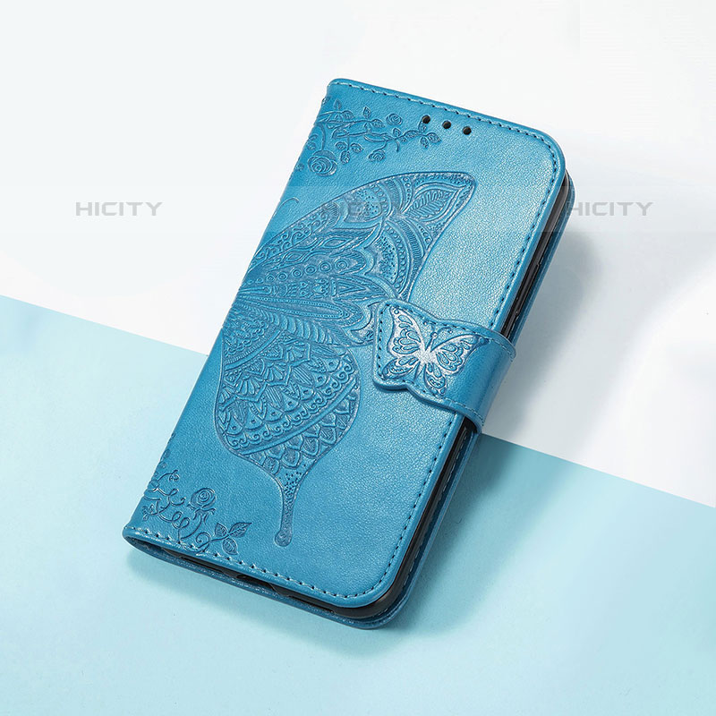 Funda de Cuero Cartera con Soporte Mariposa Carcasa S01D para Google Pixel 6a 5G Azul