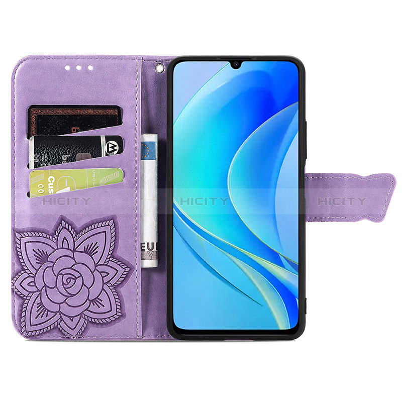 Funda de Cuero Cartera con Soporte Mariposa Carcasa S01D para Huawei Enjoy 50