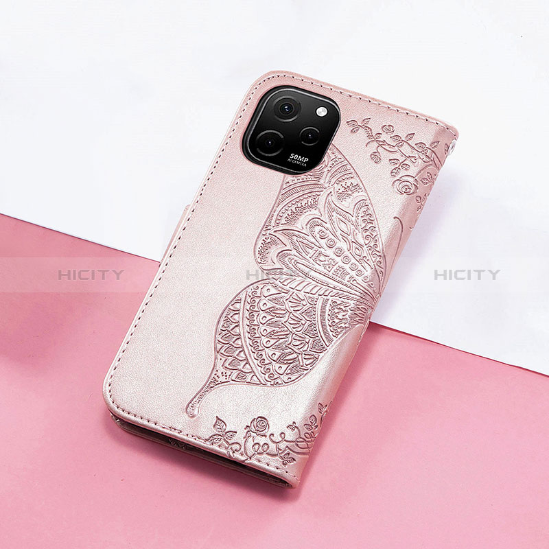 Funda de Cuero Cartera con Soporte Mariposa Carcasa S01D para Huawei Enjoy 50z