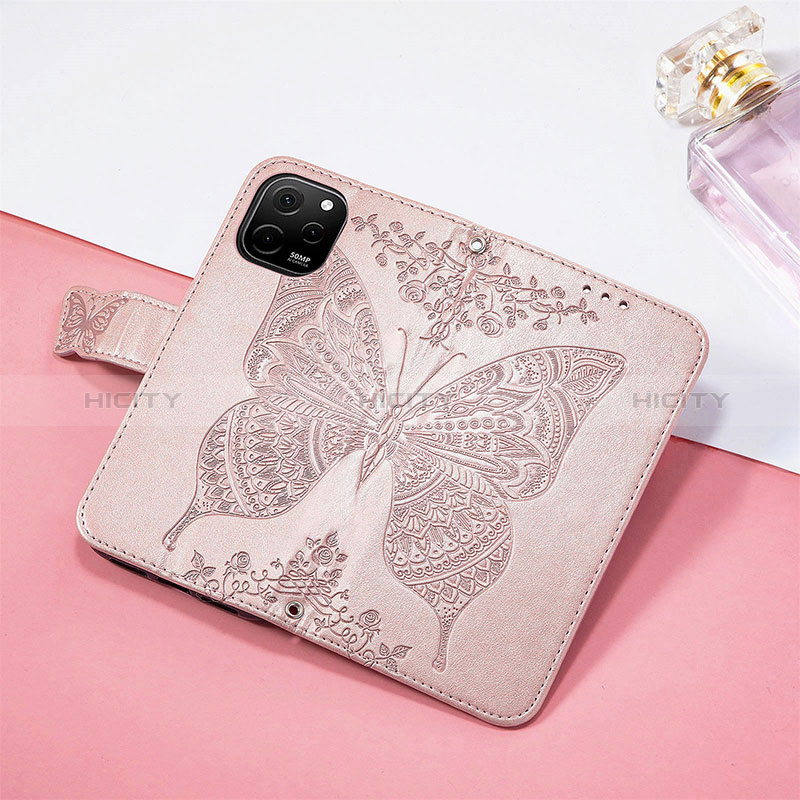 Funda de Cuero Cartera con Soporte Mariposa Carcasa S01D para Huawei Enjoy 50z