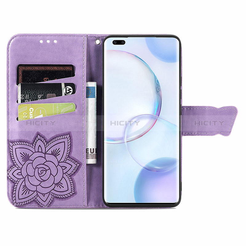 Funda de Cuero Cartera con Soporte Mariposa Carcasa S01D para Huawei Honor 50 Pro 5G