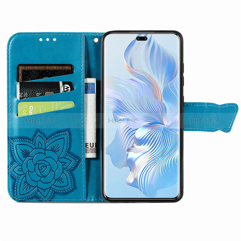 Funda de Cuero Cartera con Soporte Mariposa Carcasa S01D para Huawei Honor 80 Pro 5G