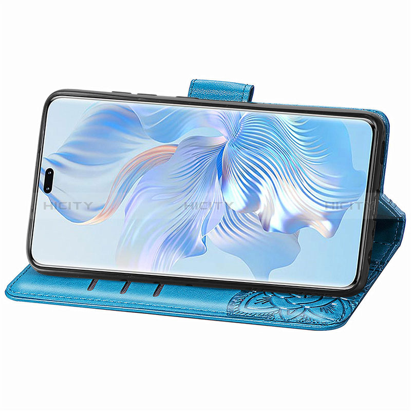 Funda de Cuero Cartera con Soporte Mariposa Carcasa S01D para Huawei Honor 80 Pro 5G