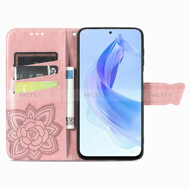 Funda de Cuero Cartera con Soporte Mariposa Carcasa S01D para Huawei Honor 90 Lite 5G