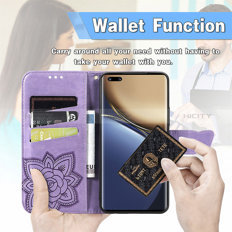 Funda de Cuero Cartera con Soporte Mariposa Carcasa S01D para Huawei Honor Magic3 5G