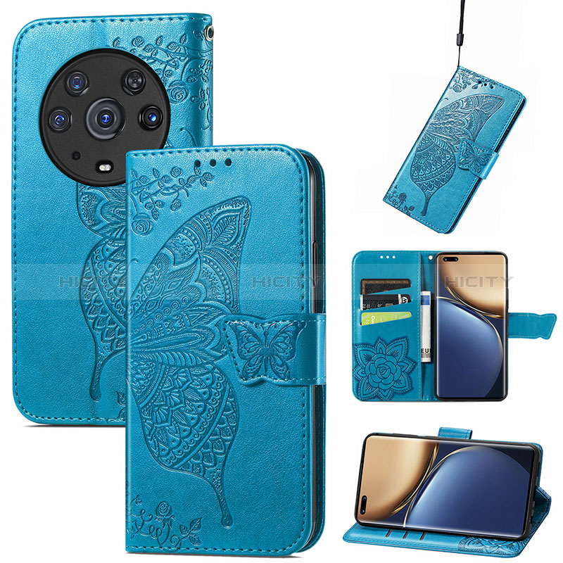 Funda de Cuero Cartera con Soporte Mariposa Carcasa S01D para Huawei Honor Magic3 Pro 5G