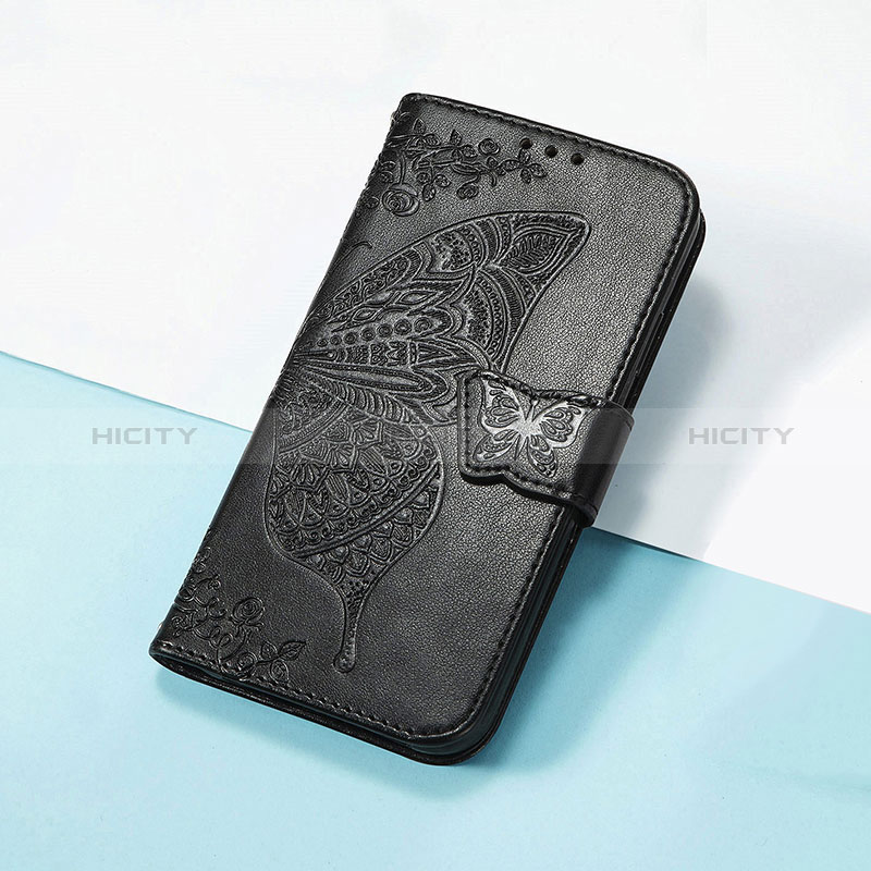 Funda de Cuero Cartera con Soporte Mariposa Carcasa S01D para Huawei Honor V40 5G Negro