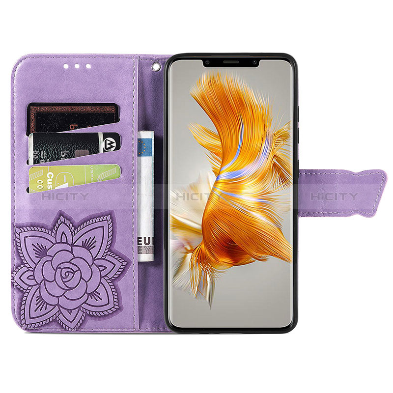 Funda de Cuero Cartera con Soporte Mariposa Carcasa S01D para Huawei Mate 50 Pro