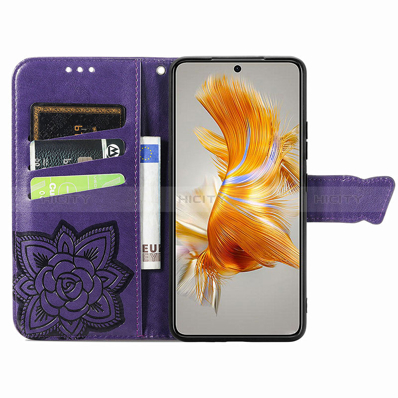 Funda de Cuero Cartera con Soporte Mariposa Carcasa S01D para Huawei Mate 50E