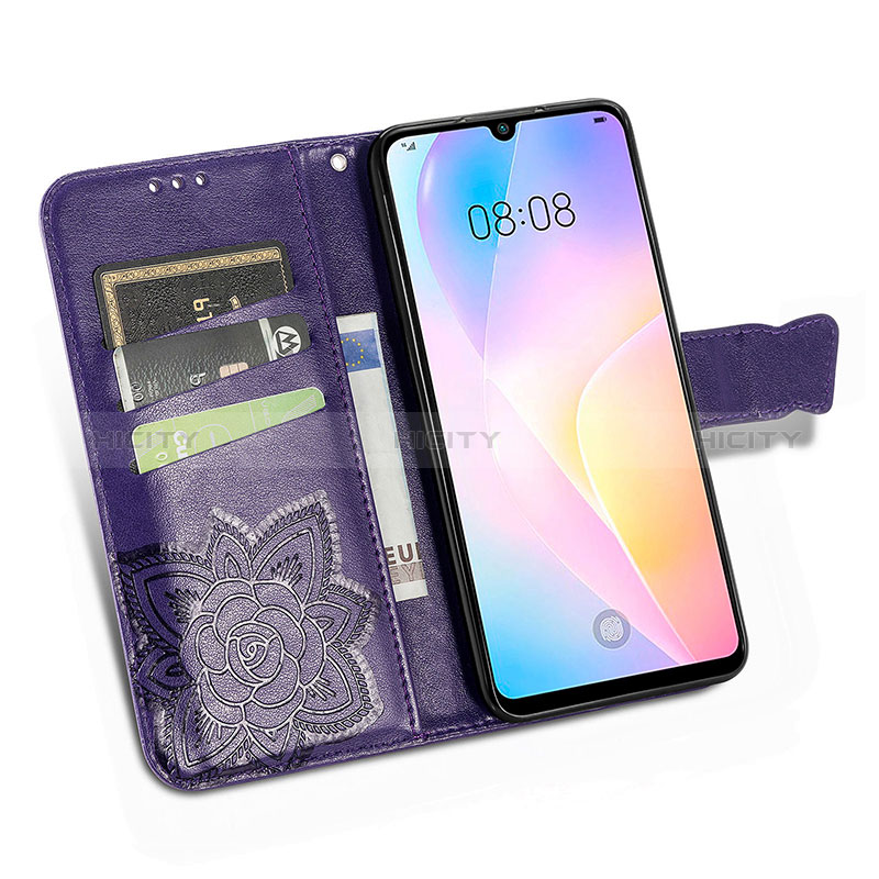 Funda de Cuero Cartera con Soporte Mariposa Carcasa S01D para Huawei Nova 8 SE 4G