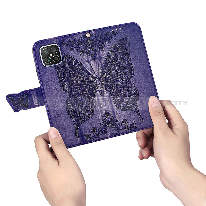 Funda de Cuero Cartera con Soporte Mariposa Carcasa S01D para Huawei Nova 8 SE 4G