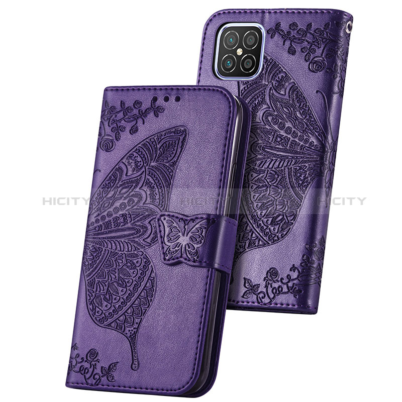 Funda de Cuero Cartera con Soporte Mariposa Carcasa S01D para Huawei Nova 8 SE 4G