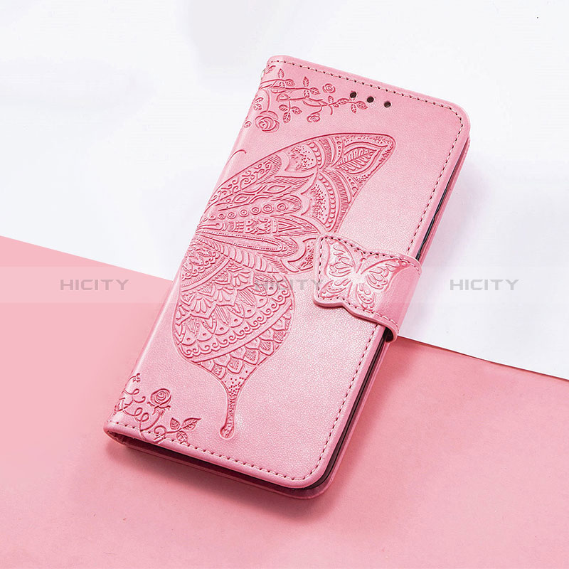 Funda de Cuero Cartera con Soporte Mariposa Carcasa S01D para Huawei Nova 9 SE Rosa Roja