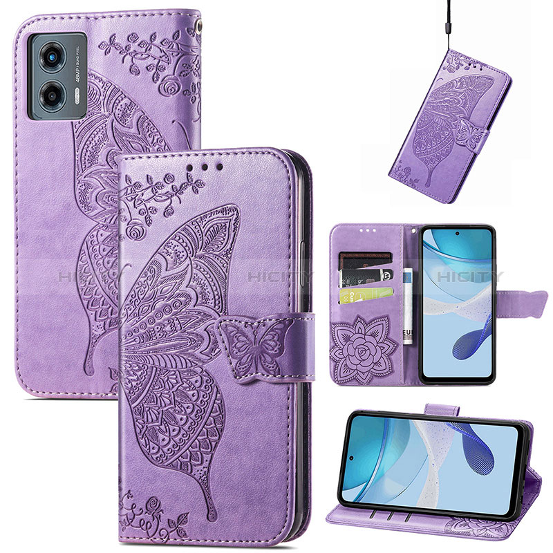 Funda de Cuero Cartera con Soporte Mariposa Carcasa S01D para Motorola Moto G 5G (2023)