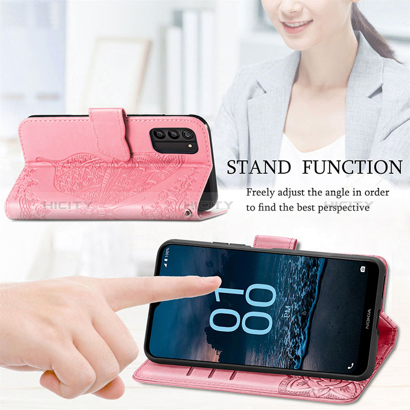 Funda de Cuero Cartera con Soporte Mariposa Carcasa S01D para Nokia G100