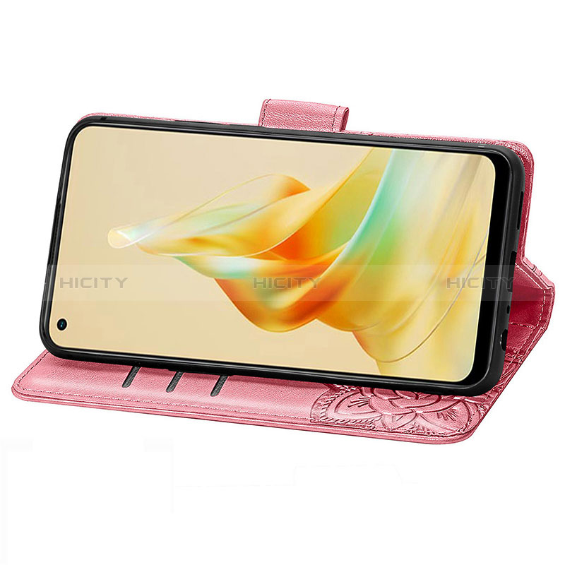 Funda de Cuero Cartera con Soporte Mariposa Carcasa S01D para Oppo Reno8 T 4G