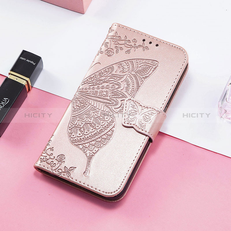 Funda de Cuero Cartera con Soporte Mariposa Carcasa S01D para Samsung Galaxy XCover 6 Pro 5G Rosa