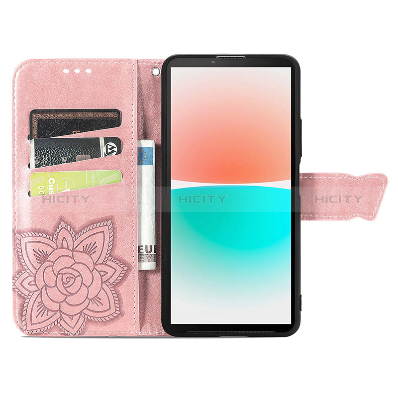 Funda de Cuero Cartera con Soporte Mariposa Carcasa S01D para Sharp Aquos R8s