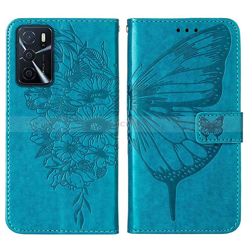 Funda de Cuero Cartera con Soporte Mariposa Carcasa Y01B para Oppo A16