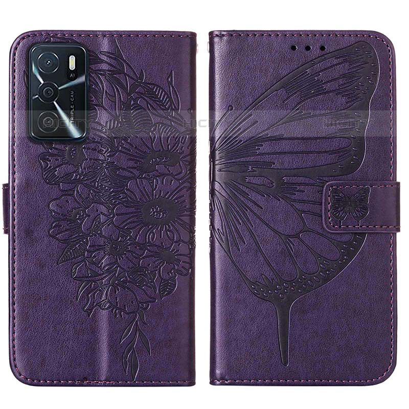 Funda de Cuero Cartera con Soporte Mariposa Carcasa Y01B para Oppo A54s