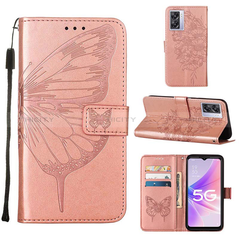 Funda de Cuero Cartera con Soporte Mariposa Carcasa Y01B para Oppo A56S 5G