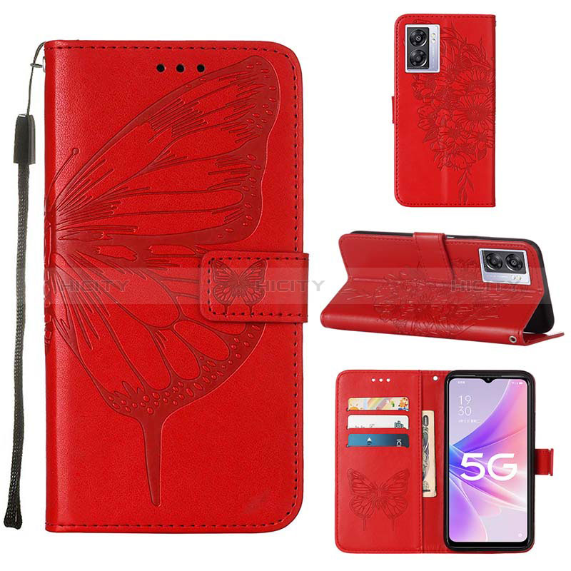 Funda de Cuero Cartera con Soporte Mariposa Carcasa Y01B para Oppo A56S 5G