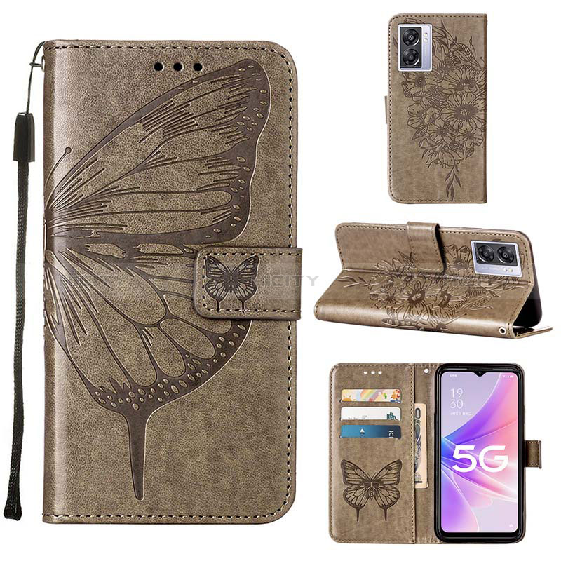 Funda de Cuero Cartera con Soporte Mariposa Carcasa Y01B para Oppo A57 5G