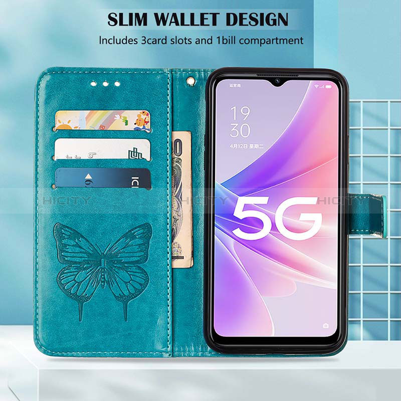 Funda de Cuero Cartera con Soporte Mariposa Carcasa Y01B para Oppo A77 5G