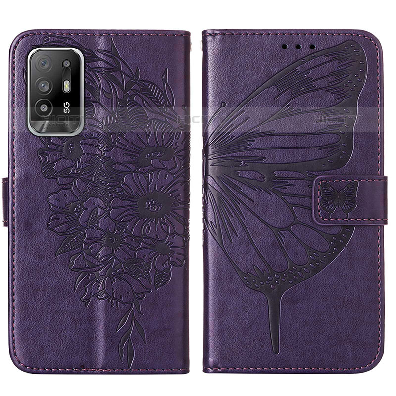 Funda de Cuero Cartera con Soporte Mariposa Carcasa Y01B para Oppo F19 Pro+ Plus 5G