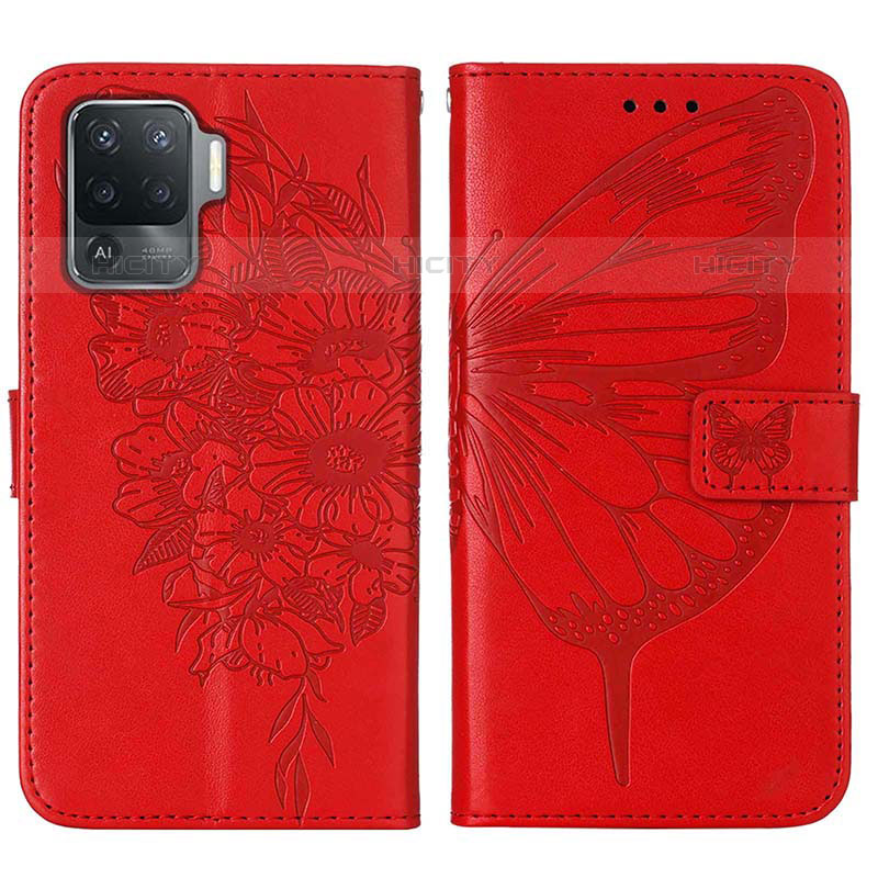 Funda de Cuero Cartera con Soporte Mariposa Carcasa Y01B para Oppo Reno5 F