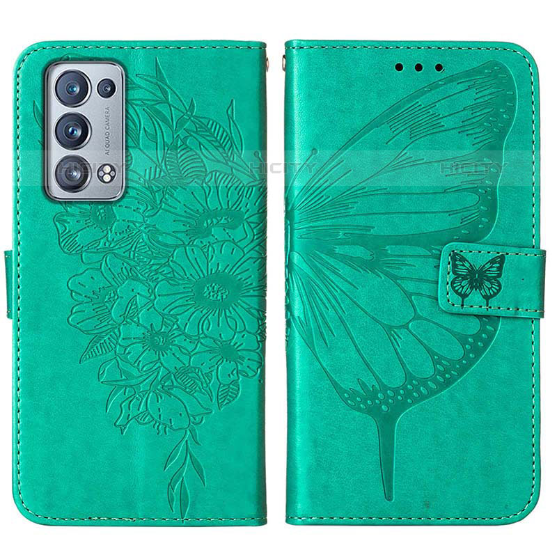 Funda de Cuero Cartera con Soporte Mariposa Carcasa Y01B para Oppo Reno6 Pro 5G