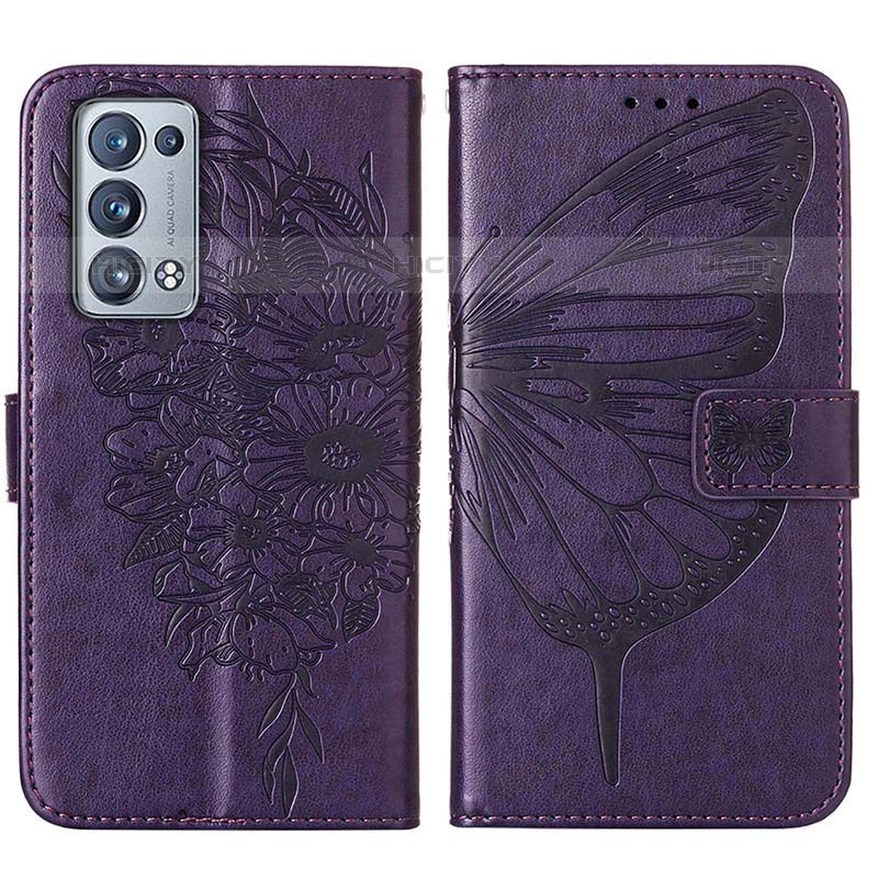 Funda de Cuero Cartera con Soporte Mariposa Carcasa Y01B para Oppo Reno6 Pro 5G