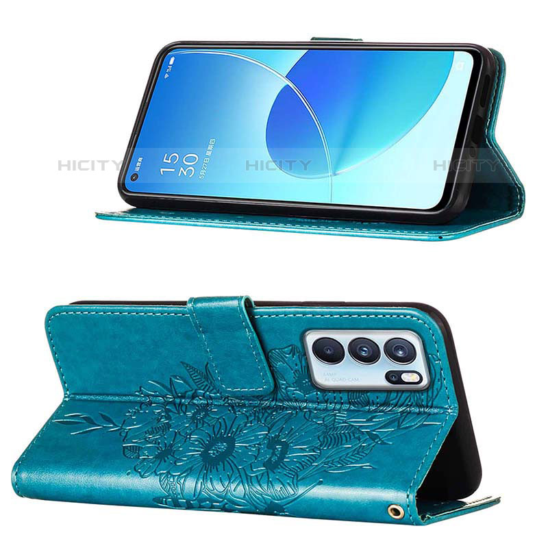 Funda de Cuero Cartera con Soporte Mariposa Carcasa Y01B para Oppo Reno6 Pro 5G India