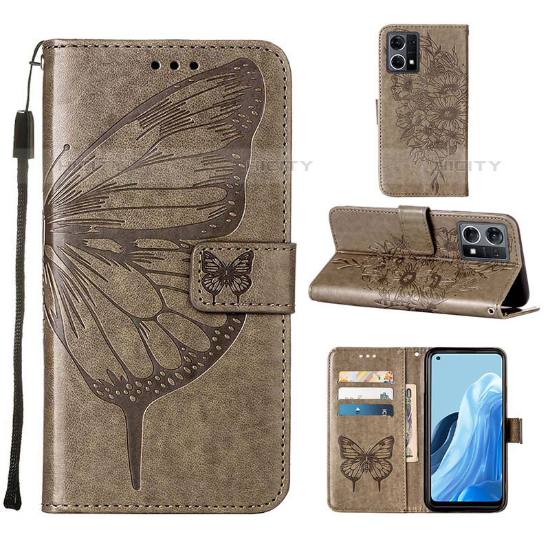 Funda de Cuero Cartera con Soporte Mariposa Carcasa Y01B para Oppo Reno7 4G