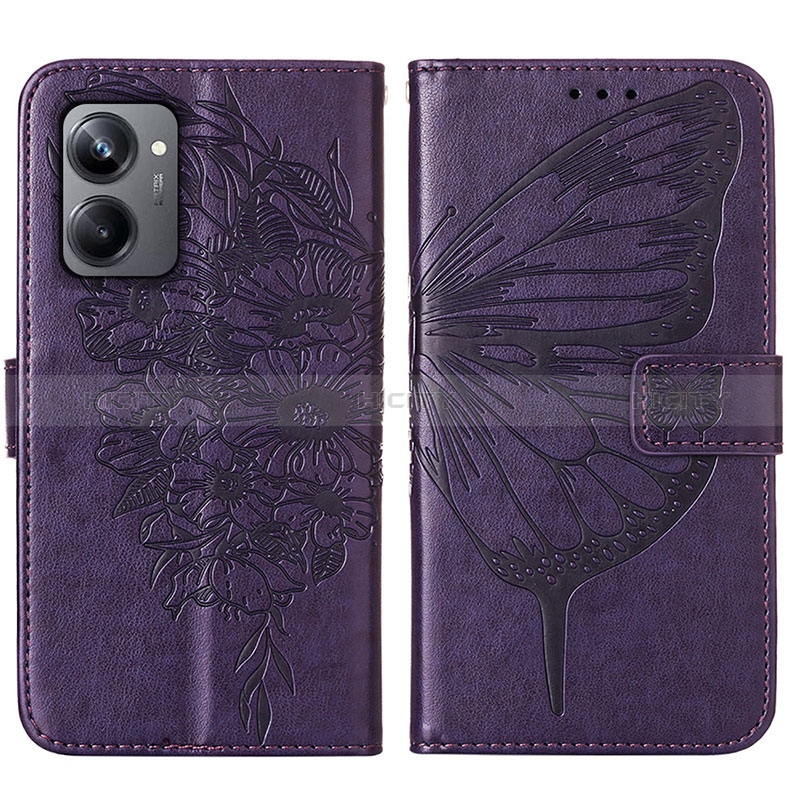 Funda de Cuero Cartera con Soporte Mariposa Carcasa Y01B para Realme 10 Pro 5G