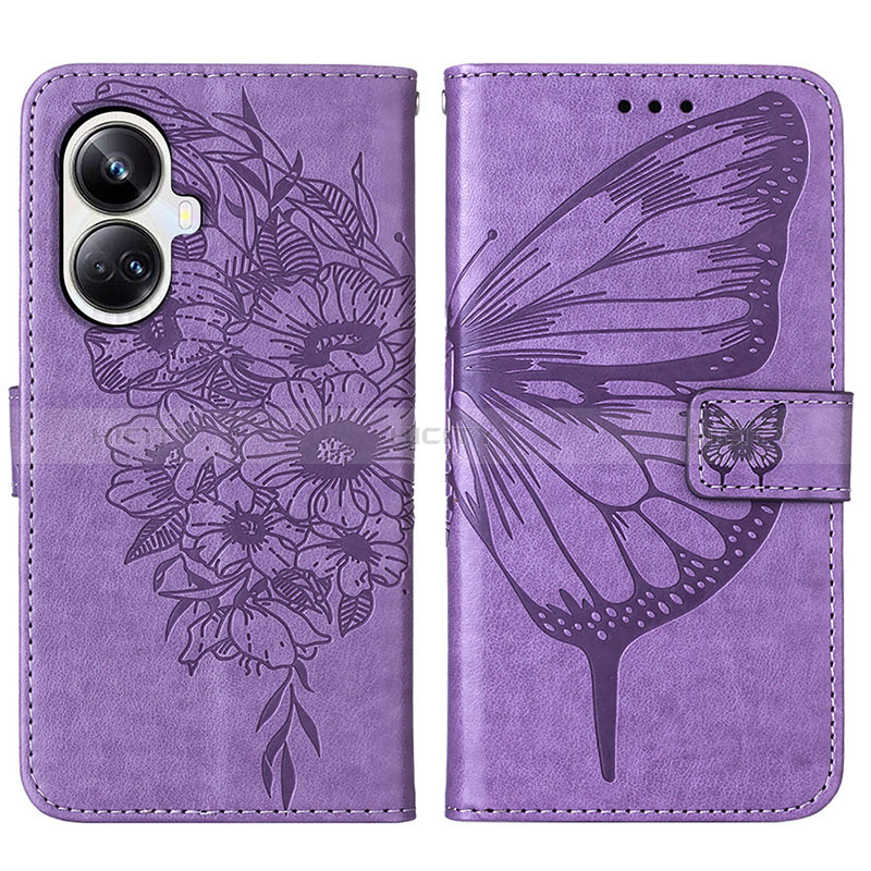 Funda de Cuero Cartera con Soporte Mariposa Carcasa Y01B para Realme 10 Pro+ Plus 5G