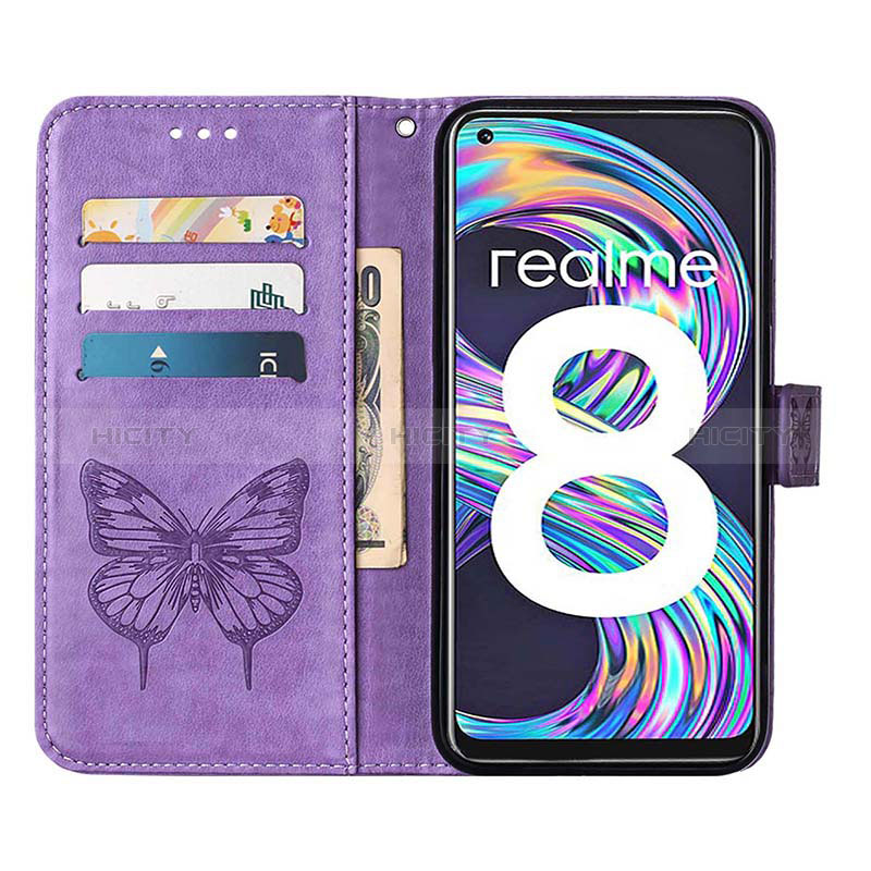 Funda de Cuero Cartera con Soporte Mariposa Carcasa Y01B para Realme 8 Pro