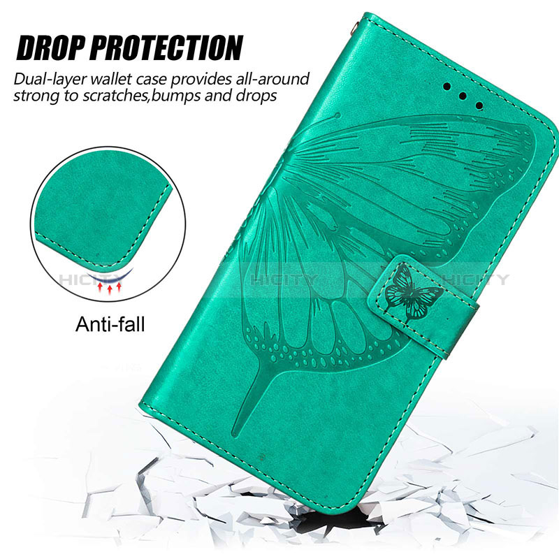 Funda de Cuero Cartera con Soporte Mariposa Carcasa Y01B para Realme C21Y