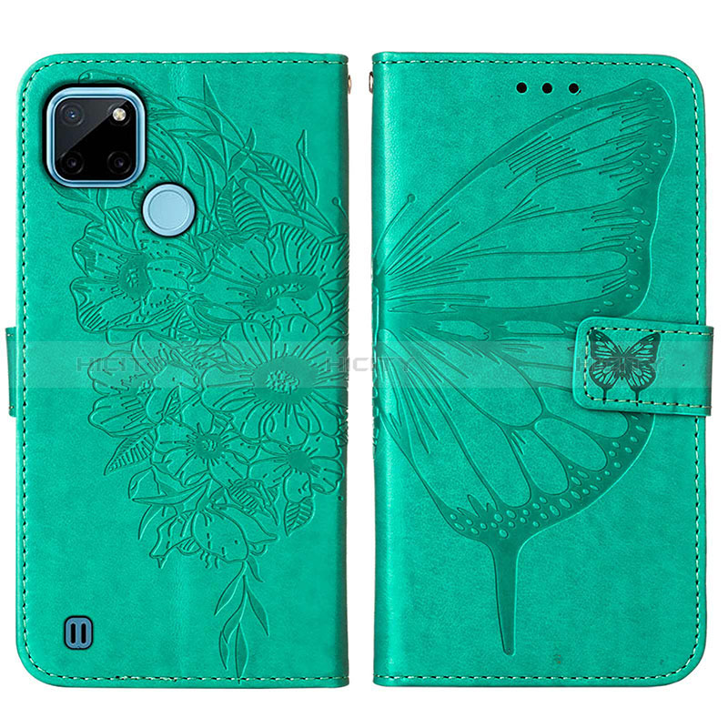 Funda de Cuero Cartera con Soporte Mariposa Carcasa Y01B para Realme C25Y