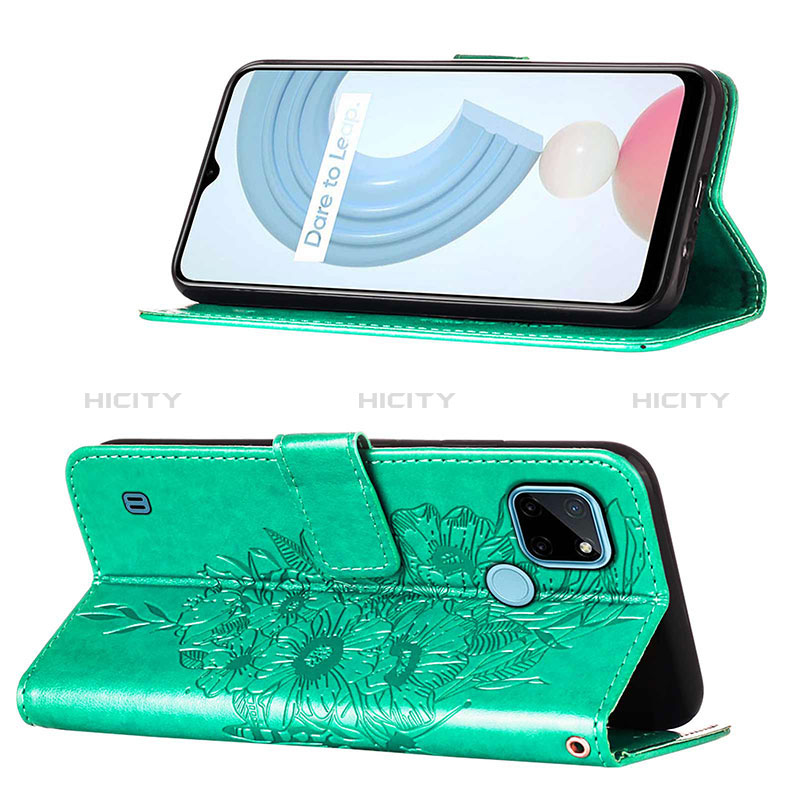 Funda de Cuero Cartera con Soporte Mariposa Carcasa Y01B para Realme C25Y India