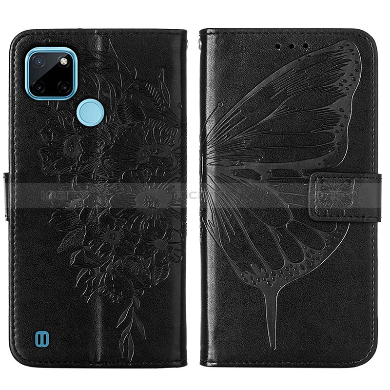 Funda de Cuero Cartera con Soporte Mariposa Carcasa Y01B para Realme C25Y India