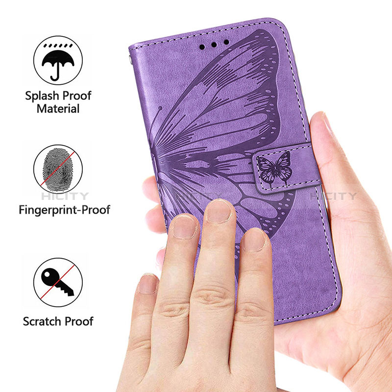 Funda de Cuero Cartera con Soporte Mariposa Carcasa Y01B para Realme C55