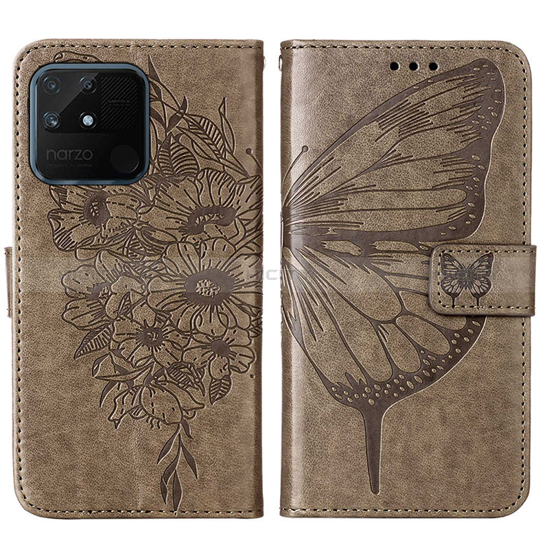 Funda de Cuero Cartera con Soporte Mariposa Carcasa Y01B para Realme Narzo 50A