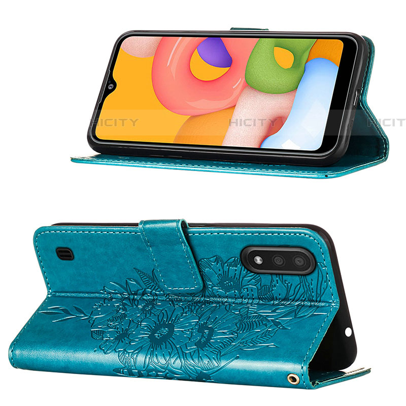 Funda de Cuero Cartera con Soporte Mariposa Carcasa Y01B para Samsung Galaxy A01 SM-A015