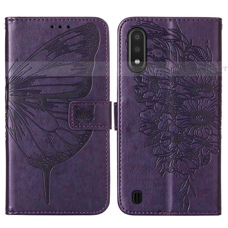 Funda de Cuero Cartera con Soporte Mariposa Carcasa Y01B para Samsung Galaxy A01 SM-A015